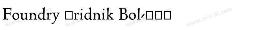 Foundry Gridnik Bol字体转换